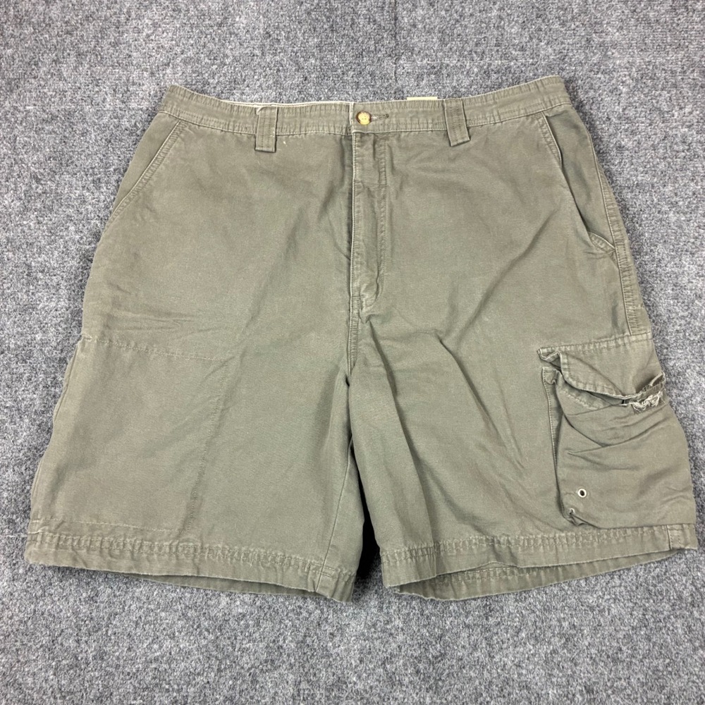 Sun River Mens Size W36 Olive Green Cotton Canvas Cargo Shorts Utility Outdoor